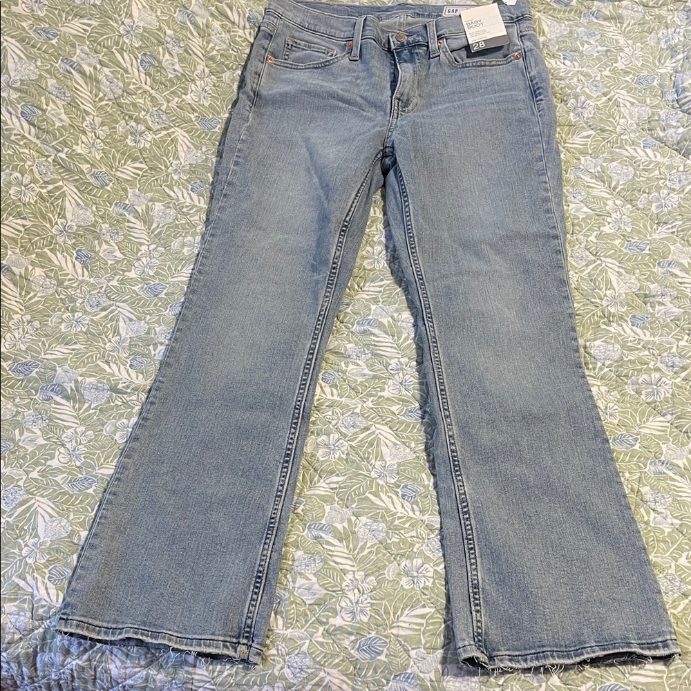 GAP Women's Baby Boot Cut Jeans in Light Blue